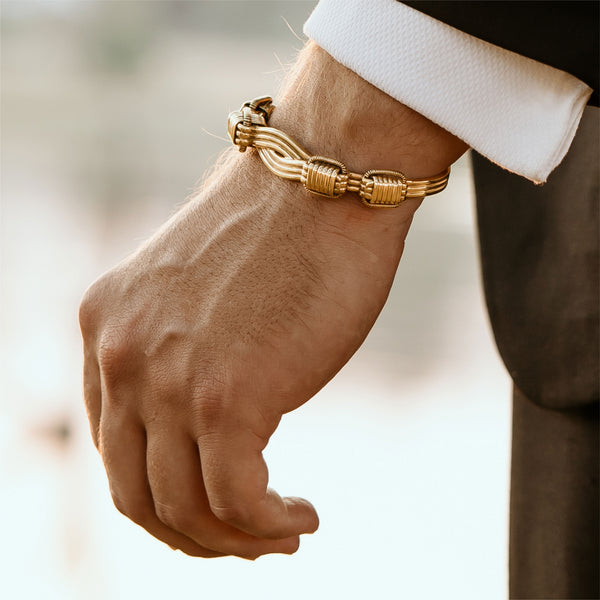 Bracelet Men Gold Fashion 24k | 24k Gold Bracelet Men Price - 24k Luxury  Hand Chain - Aliexpress